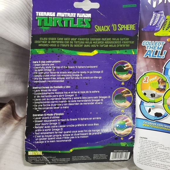 Summer Time Fun Bundle Messi Foot Bubbles Finger Soccer TMNT Snack Container - Picture 5 of 10